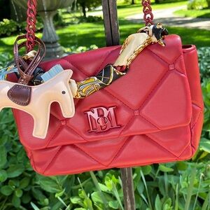 Badley Mischa red quilted over the body bag
